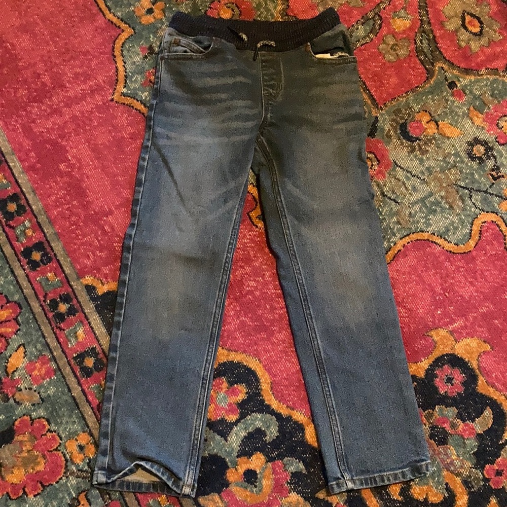 Lands’ End Girls Straight Leg Pull-on Jeans size 7 Long